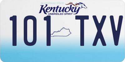 KY license plate 101TXV