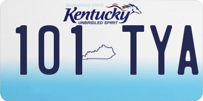 KY license plate 101TYA