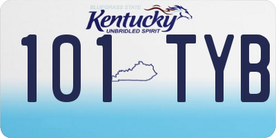 KY license plate 101TYB