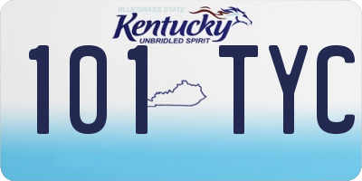 KY license plate 101TYC