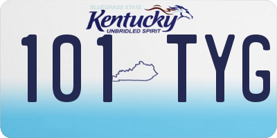 KY license plate 101TYG