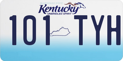 KY license plate 101TYH