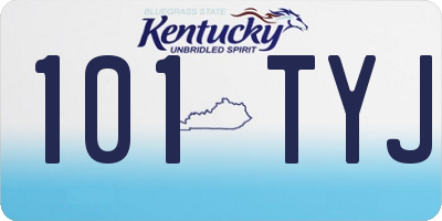 KY license plate 101TYJ
