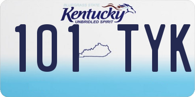 KY license plate 101TYK