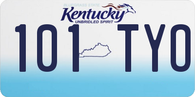 KY license plate 101TYO