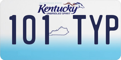 KY license plate 101TYP