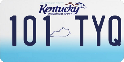 KY license plate 101TYQ