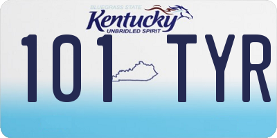 KY license plate 101TYR