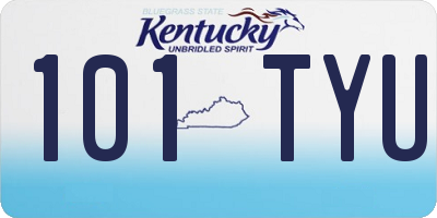 KY license plate 101TYU