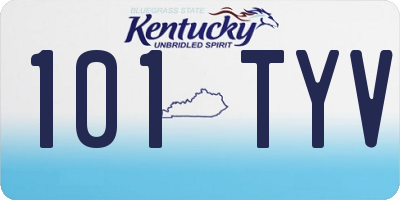 KY license plate 101TYV