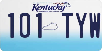 KY license plate 101TYW
