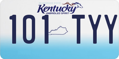 KY license plate 101TYY