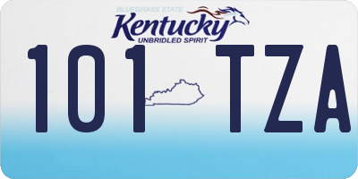 KY license plate 101TZA