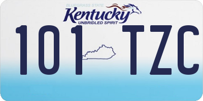 KY license plate 101TZC