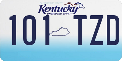 KY license plate 101TZD