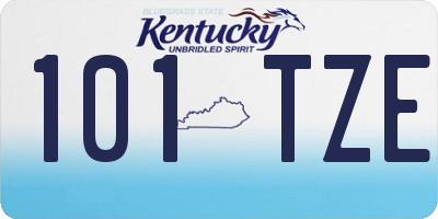 KY license plate 101TZE