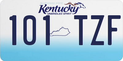 KY license plate 101TZF