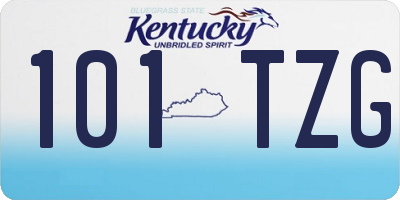 KY license plate 101TZG