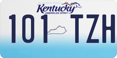KY license plate 101TZH