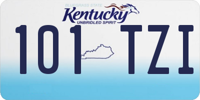 KY license plate 101TZI