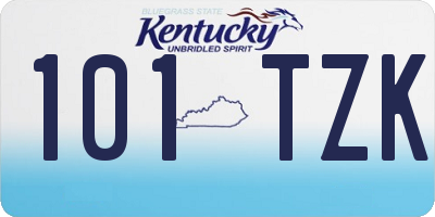 KY license plate 101TZK