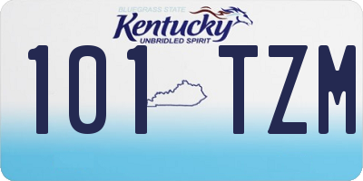 KY license plate 101TZM