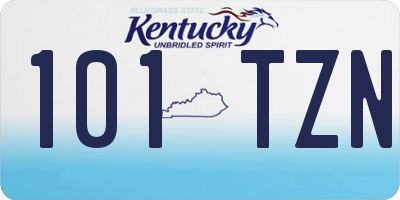 KY license plate 101TZN