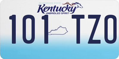 KY license plate 101TZO