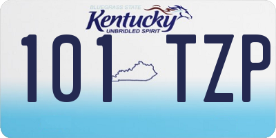 KY license plate 101TZP