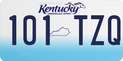 KY license plate 101TZQ