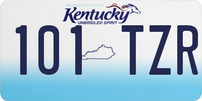 KY license plate 101TZR