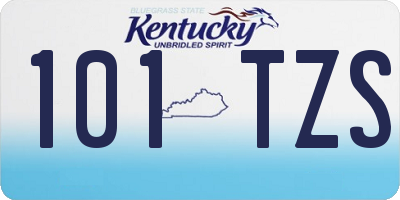 KY license plate 101TZS