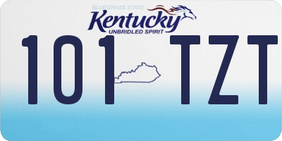 KY license plate 101TZT