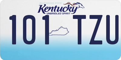 KY license plate 101TZU