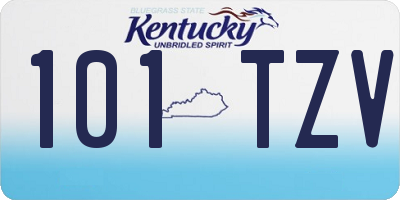KY license plate 101TZV