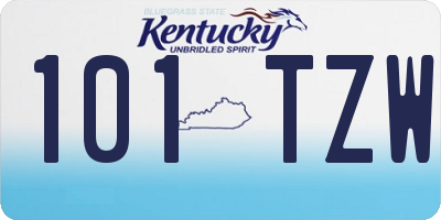 KY license plate 101TZW