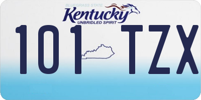 KY license plate 101TZX