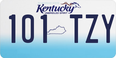 KY license plate 101TZY