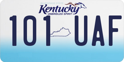 KY license plate 101UAF