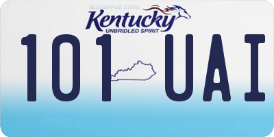 KY license plate 101UAI