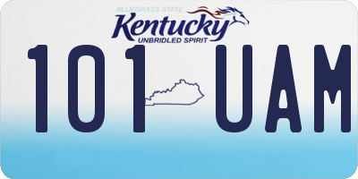 KY license plate 101UAM