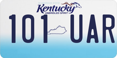 KY license plate 101UAR