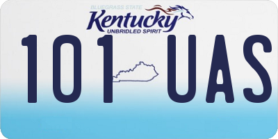 KY license plate 101UAS