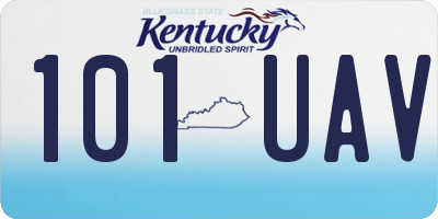 KY license plate 101UAV