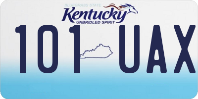 KY license plate 101UAX