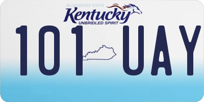 KY license plate 101UAY