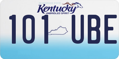 KY license plate 101UBE