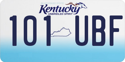 KY license plate 101UBF