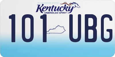 KY license plate 101UBG