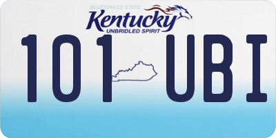 KY license plate 101UBI
